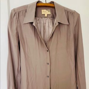 Gray Button Down Blouse